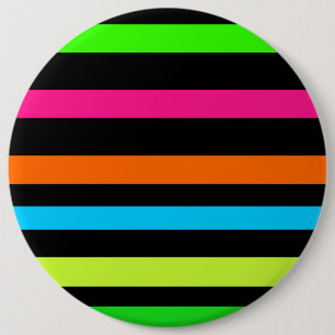 Neon Stripes Pattern 6 Cm Round Badge