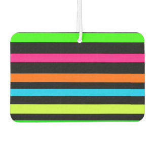 Neon Stripes Pattern Car Air Freshener