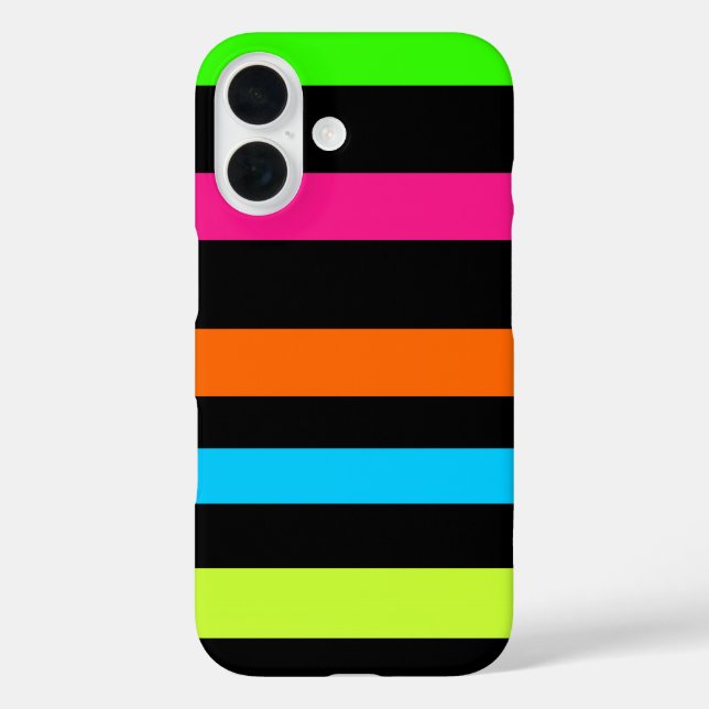 Neon Stripes Pattern Case-Mate iPhone Case (Back)