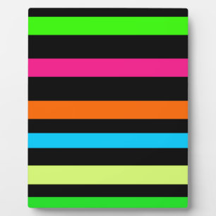 Neon Stripes Pattern Plaque