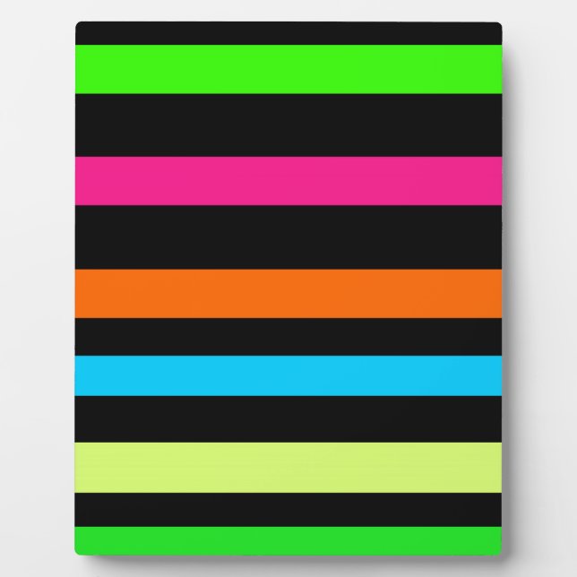 Neon Stripes Pattern Plaque (Front)