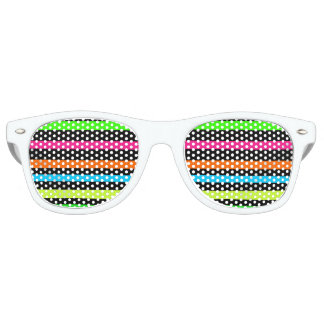Neon stripes retro sunglasses