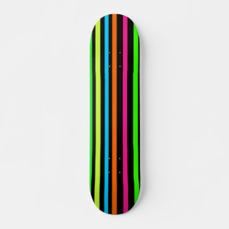 Neon stripes skateboard