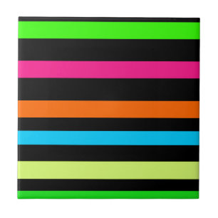 Neon stripes tile