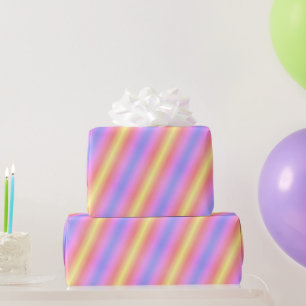 Neon Stripes Wrapping Paper