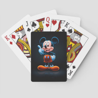 Neon Style Cute Mouse Playing Cards