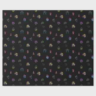 Neon Style Party Wrapping Paper - Roll