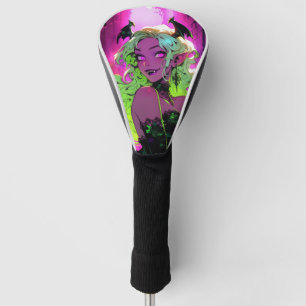 Neon Succubus Demon Anime Girl Golf Head Cover