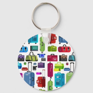 Neon Suitcases Key Ring