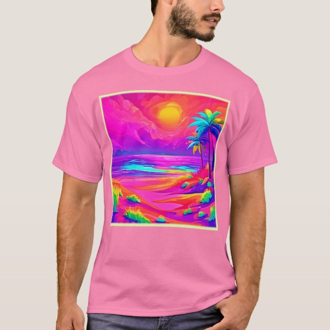 Neon Sun & Beach Bliss T-Shirt (Front)
