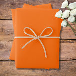 Neon Sunset Orange Solid Colour Classic | Elegant Wrapping Paper Sheet<br><div class="desc">Neon Sunset Orange Solid Colour | Neon Colours | Classic | Elegant | Trendy | Stylish | Professional Design</div>