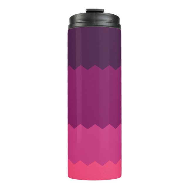 Neon Sunset Pattern Thermal Tumbler (Front)