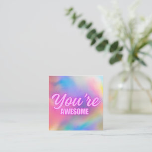 Neon swirl "You're Awesome" card