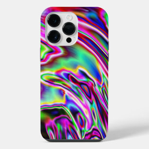 Neon Swirls Multicolored Digital Art iPhone 14 Pro Max Case