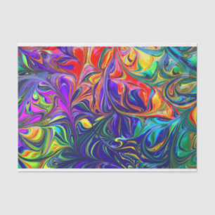 Neon Swirls Rainbow Colours Tissue Paper