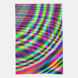 Neon Swirls Tea Towel
