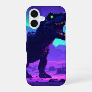 Neon T-Rex iPhone 16 Case
