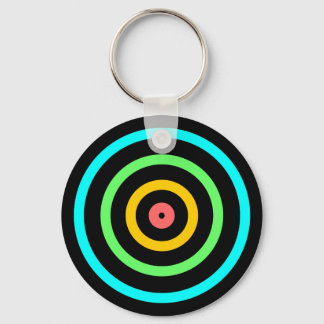 Neon Target Key Ring