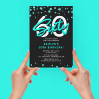 Neon Teal Sixty 60th Birthday Party