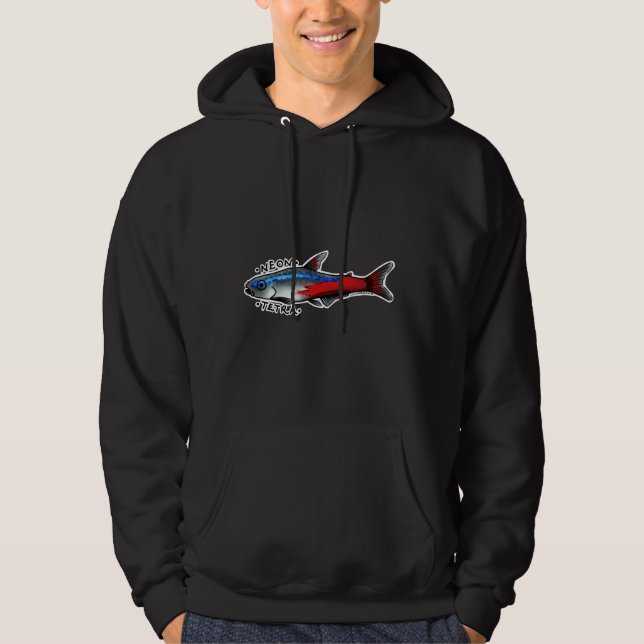 Neon Tetra Fish Hoodie (Front)