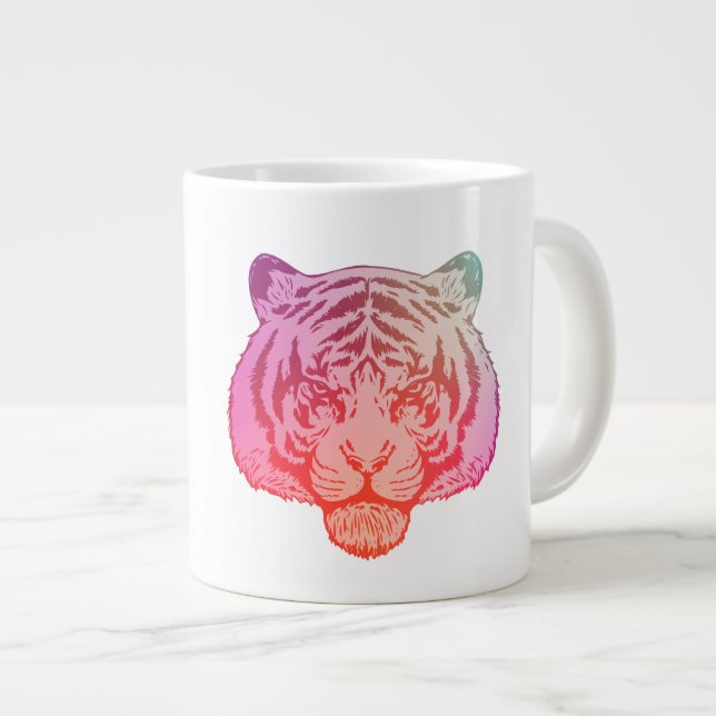 Neon Tiger Large Coffee Mug (Front Right)