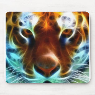 Neon Tiger Mouse Pad