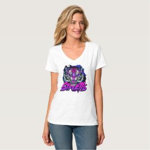 Neon Tiger Urban Streetwear Design T-Shirt