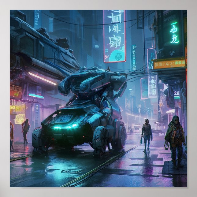 Neon Tokyo Nights (Cyber Edition) Poster (Front)