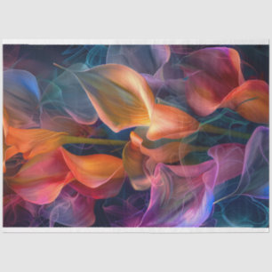 Neon Translucent Calla Lillie's Decoupage Tissue Paper