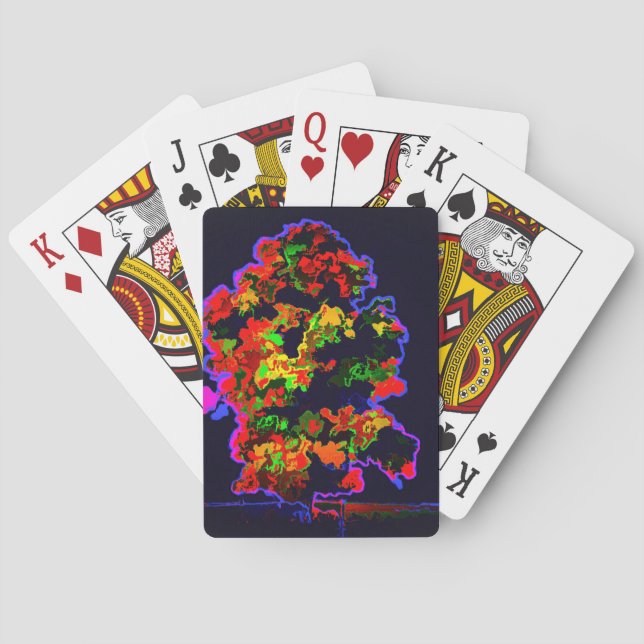 Neon Tree Explosion Playing Cards (Back)