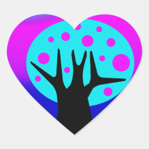Neon Tree Heart Sticker