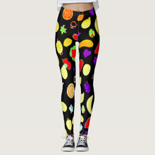 Neon Tropic Fruits Burst Leggings