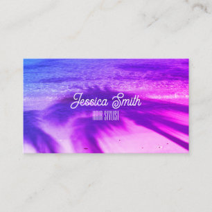 Neon Tropical Paradise Trendy Business Card