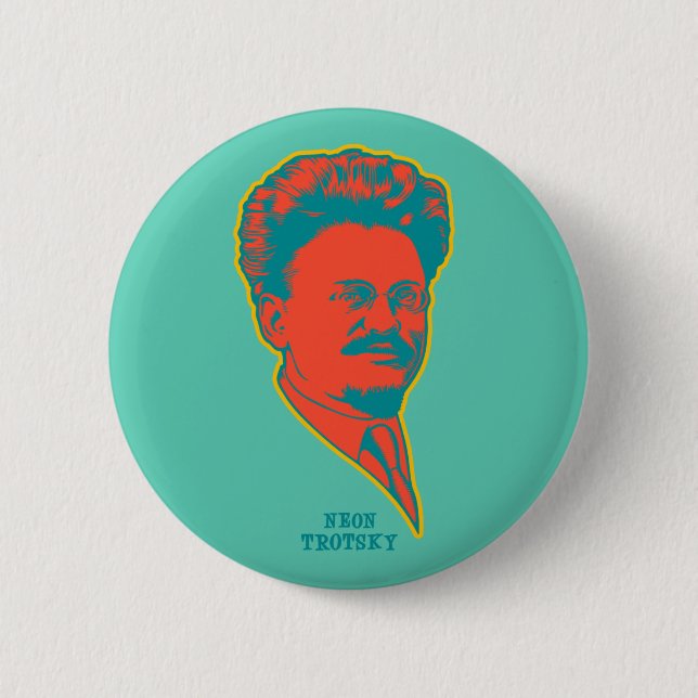 Neon Trotsky 6 Cm Round Badge (Front)