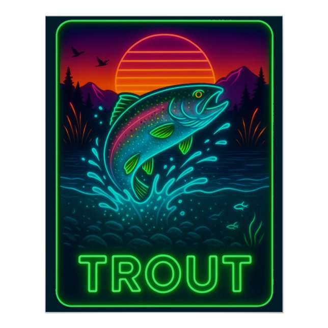 Neon Trout Poster (Front)