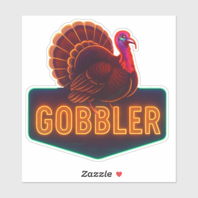 Neon Turkey Sticker (Sheet)