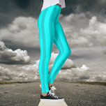 Neon Turquoise and Neon Cyan Cool Striped Leggings<br><div class="desc">Neon Turquoise and Neon Cyan Cool Vintage Striped</div>