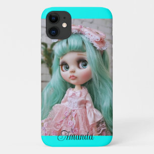 Neon turquoise bright fashionable modern tone  Case-Mate iPhone case