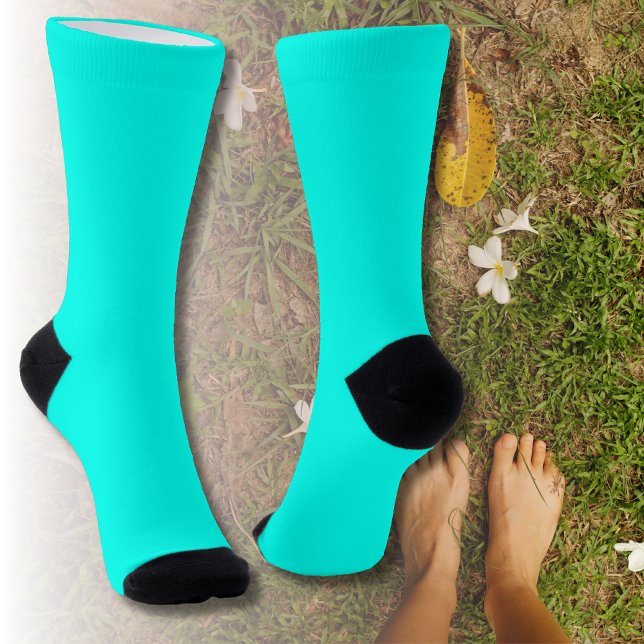 Neon Turquoise Bright  Socks (Creator Uploaded)