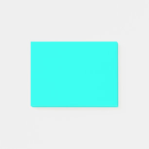 Neon Turquoise Solid Colour   Classic Post-it Notes