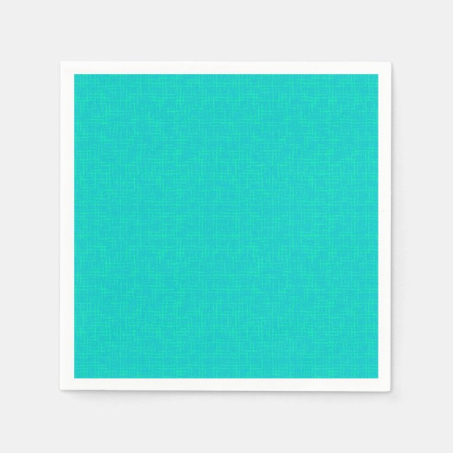 Neon turquoise textured.  napkin (Front)