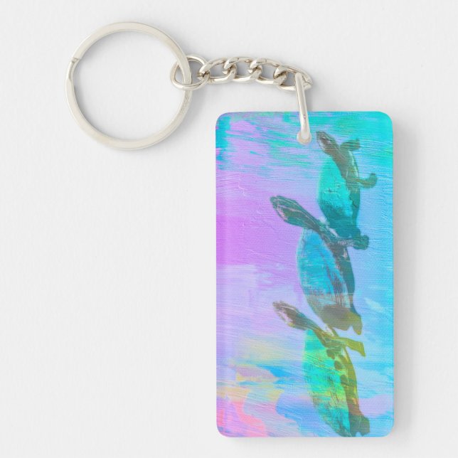 Neon Turtles Key Ring (Front)