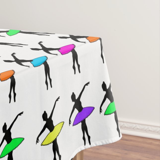 Neon Tutu Ballerina Ballet Pointe Dance Tablecloth (In Situ)