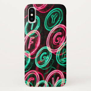 Neon typewriter keys close up Case-Mate iPhone case