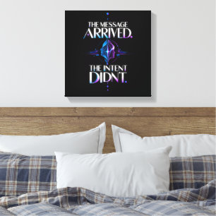 Neon Typography — The Gap Between Words and Intent Canvas Print
