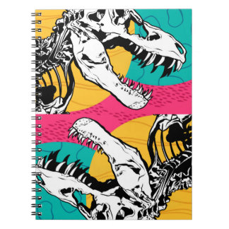 Neon Tyrannosaurus Rex Tote Notebook