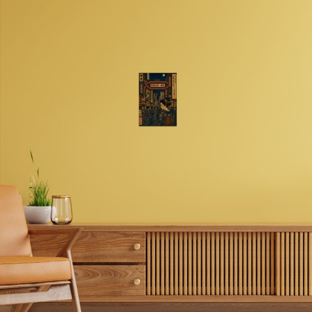 Neon Ukiyo Nightscape Poster (Living Room 2)