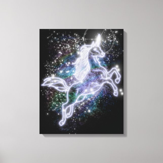 Neon Unicorn  Canvas Print (Front)