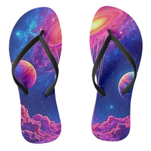 Neon Universe: Dripping Starlight Jandals