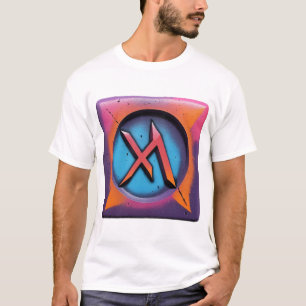 Neon Urban Graffiti Art Symbol T-Shirt